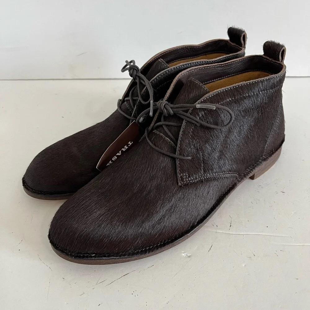 Trask Addy Chukka Calf Hair Leather Boots Brown Size 8.5 M
